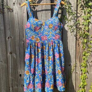 Land of the Free Blue Floral Dress - Size L